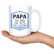 Grandpa White Mug, Birthday Present, Christmas Gift, Personalized White Mug, 15oz white mug, Cool Grandpa Gift