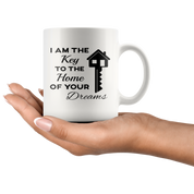 Real Estate, Real Estate Agent-I Am The Key-Birthday Present, Christmas Gift, White Mug 11oz