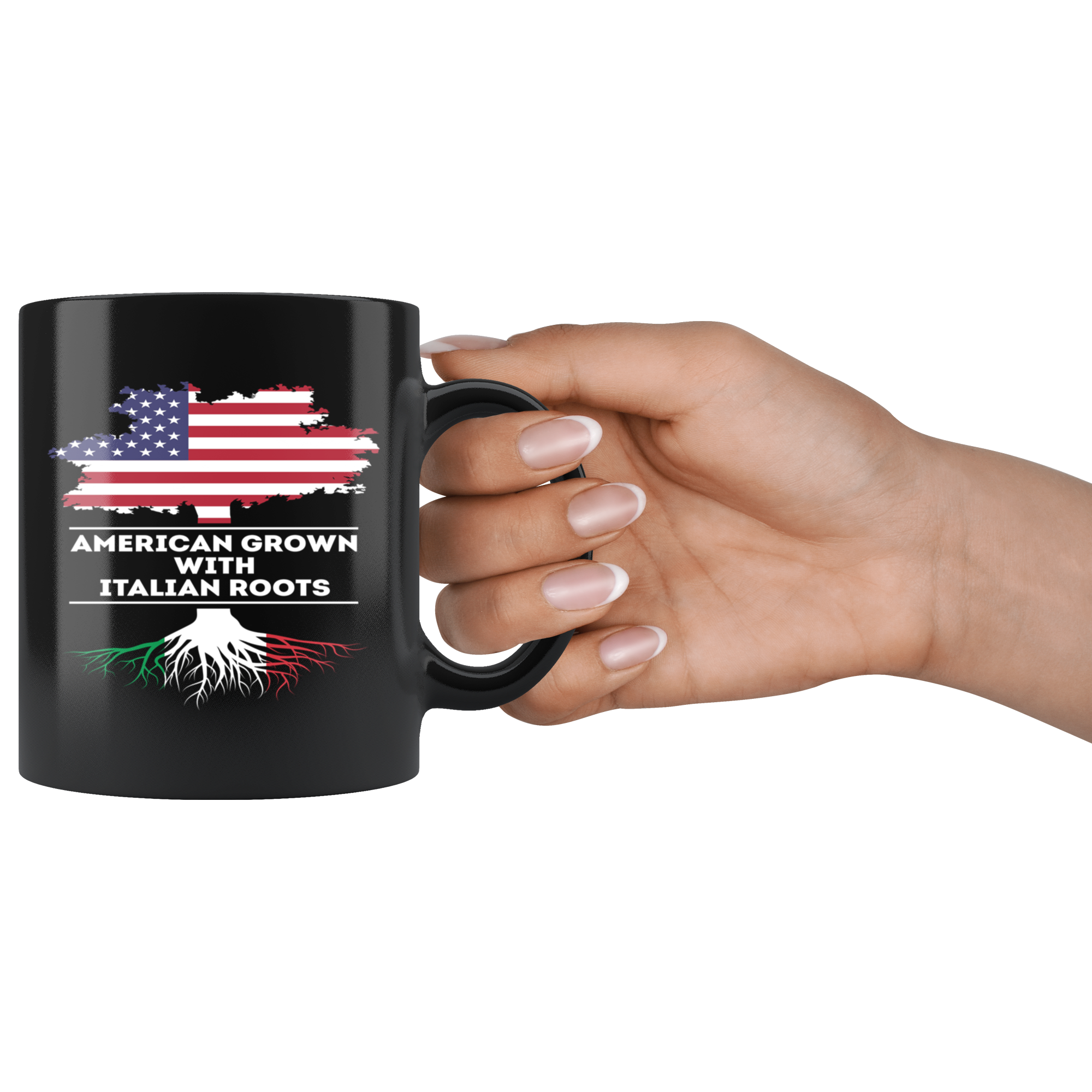 American-Italian Mug,Italian-American - American grown with Italian  roots-Coffee Mug, Tea Cup