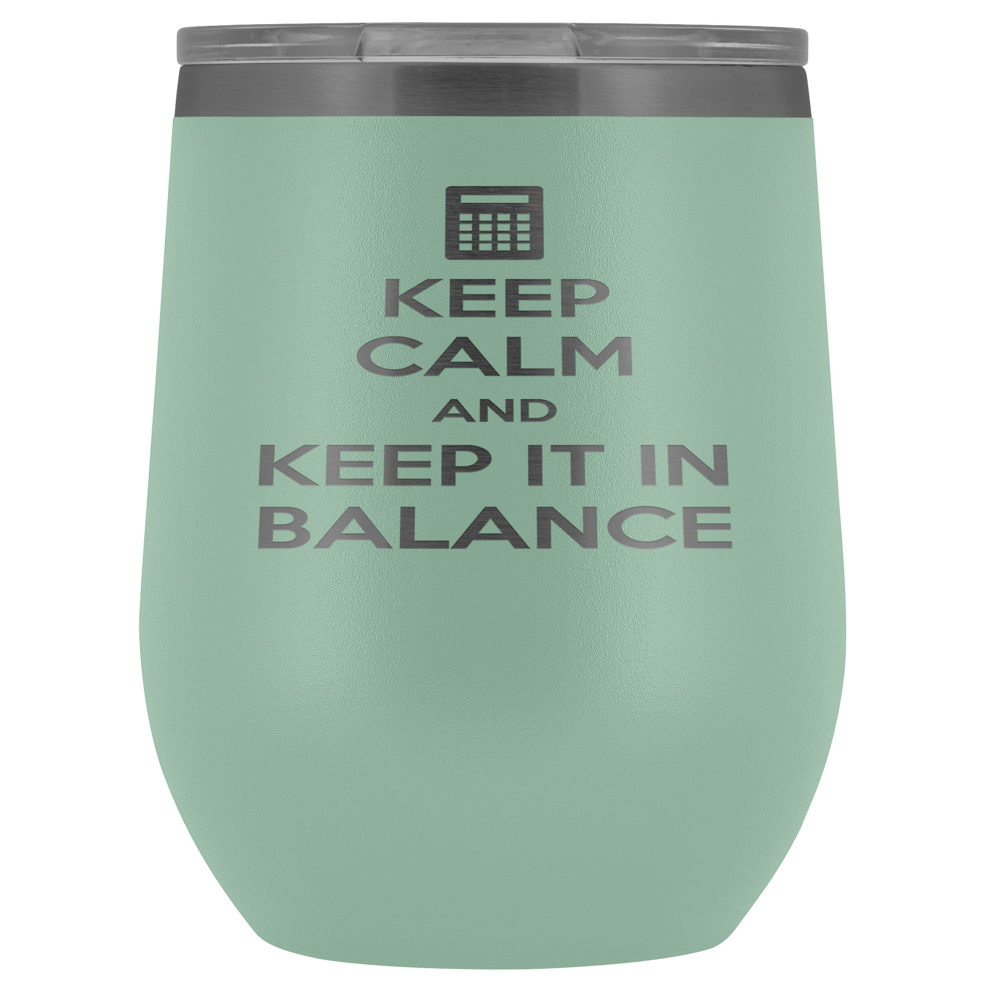 Accountant Gift, Keep calm and keep it in balance, 12 Tumbler, Travel mug, Coffee Tumbler, Tea Tumbler