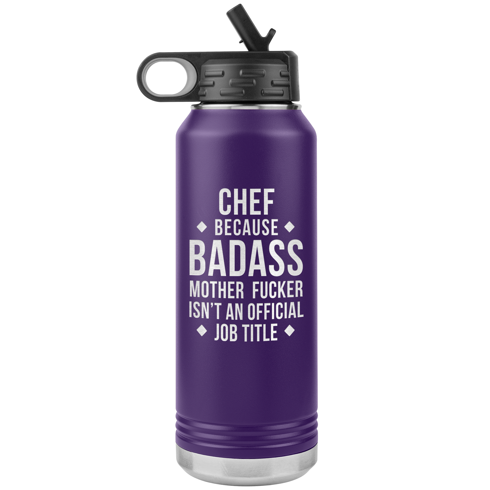 Chef Gift Badass 32oz Water Bottle
