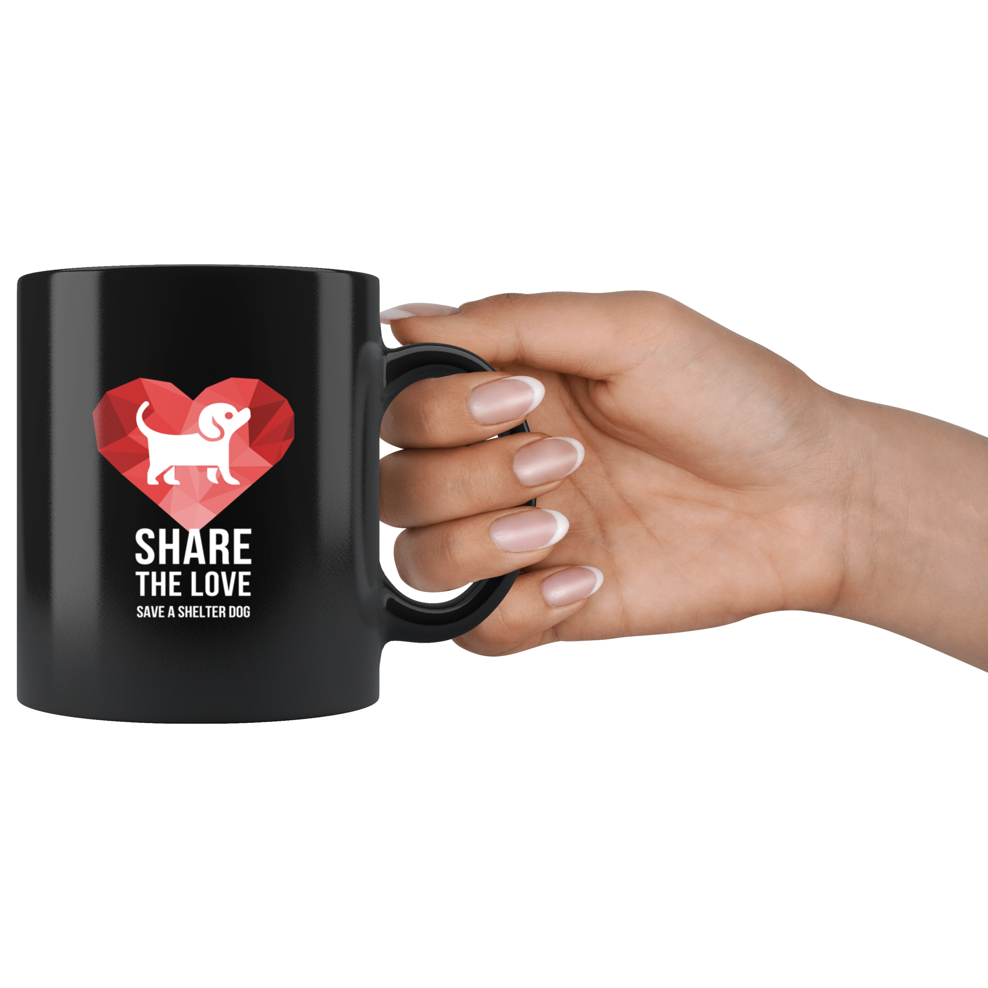 Animal Rescue mug - Animal Rescue - Share the love save a shelter dog- Animal Rescue Coffee cup Animal Rescue 11oz Black
