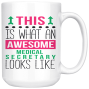 [SPOD] Medical Secretary Mug, Gift for Medical Secretary, Birthday Present, Christmas Gift, 15oz white mug