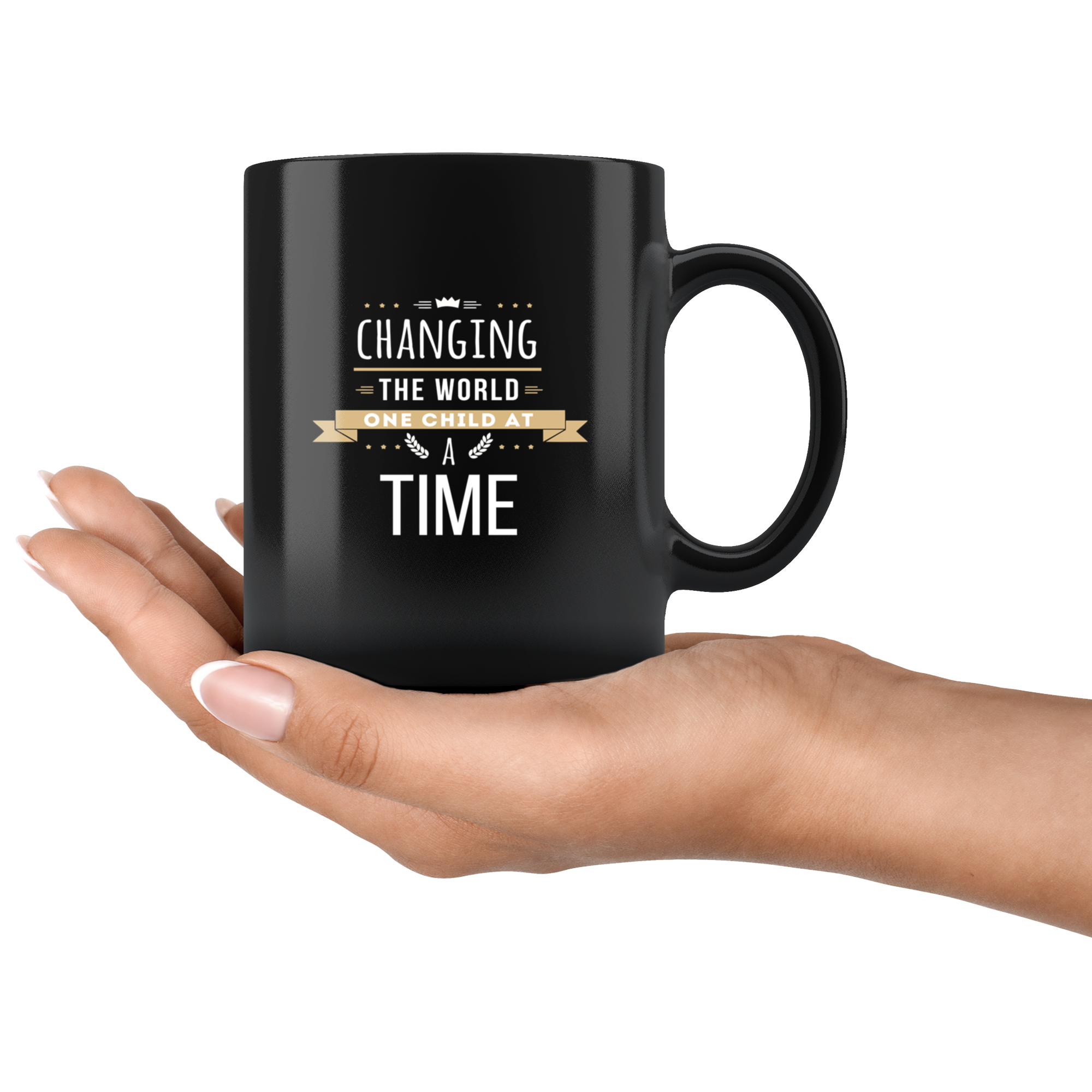 Mug School Teacher gifts/mug - Changing the world one child at a time mug - School Teacher coffee mug School Teacher coffee cup Black (11oz)