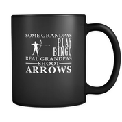 Real Grandpas shoot arrows Black Mug