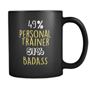 Black Mug 49% Personal Trainer 51% Badass