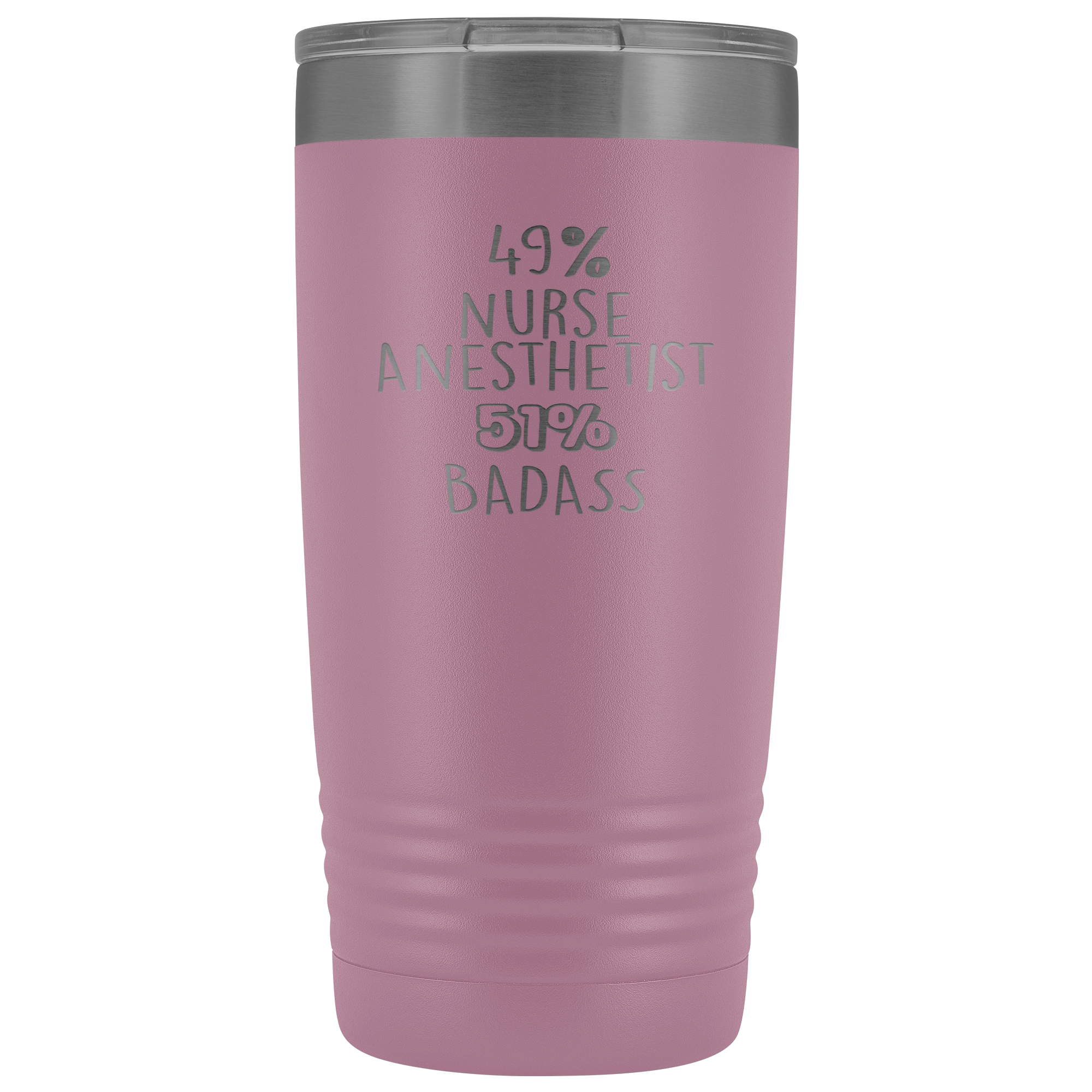 Nurse Anesthetist Gift, 49% Nurse Anesthetist, Badass, 20oz Vacuum Tumbler, Travel mug, Coffee Tumbler, Present for Nurse Anesthetist Colleague