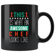 Mug Chef gifts Chef mug - Awesome Chef looks like mug - Chef coffee mug Chef coffee cup (11oz) Black