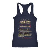 Orthotist, Womans tank top, Racerback, Mens Tank top, Profession, Colleague gift, Coworker present, Orthotist Gift