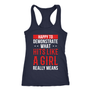 Happy to demonstrate hits like a girl
