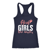 Fitness Real girls have muscles Gift, Birthday Present, Racerback, Tank Top, Summer Apparel