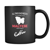All this Dad needs is his Maltese and a cup of coffee