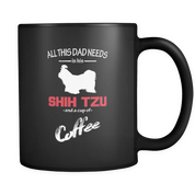 All this Dad needs is his Shih tzu and a cup of coffee