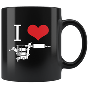 Mug Tattoo Tattoos - I love ink - Mug Tattoo Tattoos (11oz) Black