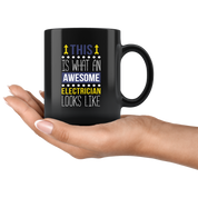 Mug Electrician gifts Electrician mug - Awesome Electrician looks like mug - Electrician coffee mug Electrician coffee cup (11oz) Black