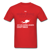 [SPOD] Scuba Diving Gift, I'm a Scuba Diving grandpa, Grandpa tee, Unisex T-shirt, Grandfather gift, Grandfather t-shirt - red