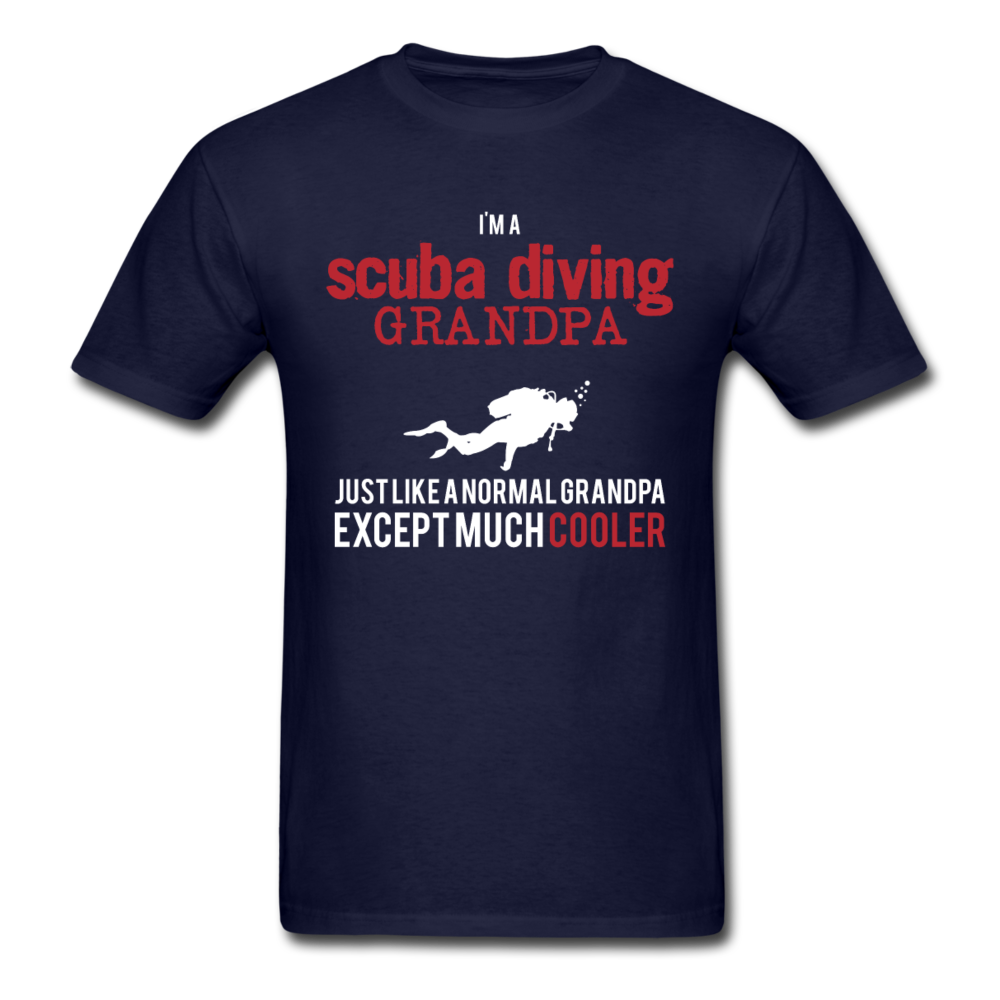 [SPOD] Scuba Diving Gift, I'm a Scuba Diving grandpa, Grandpa tee, Unisex T-shirt, Grandfather gift, Grandfather t-shirt - navy