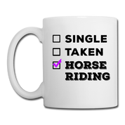 Single Taken Horse Riding Coffee/Tea Mug - white