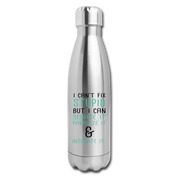 Insulated Stainless Steel Water Bottle - silver