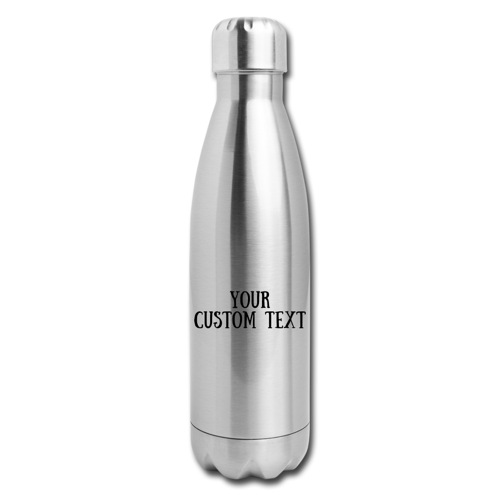Insulated Stainless Steel Water Bottle - silver