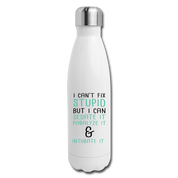 Insulated Stainless Steel Water Bottle - white