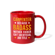 [SPOD]  Mug Carpenter gifts Carpenter mug - Badass Carpenter mug - Carpenter coffee mug Carpenter coffee cup (11oz) Black - red