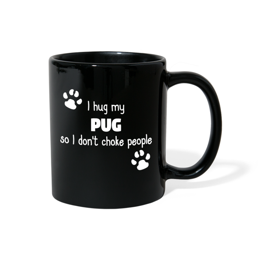 [SPOD] Pug - I Hug My Pug 11 oz Black Coffee Mug - black