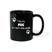 [SPOD] Pug - I Hug My Pug 11 oz Black Coffee Mug - black