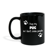 [SPOD] Pug - I Hug My Pug 11 oz Black Coffee Mug - black