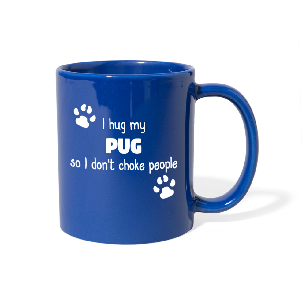 [SPOD] Pug - I Hug My Pug 11 oz Black Coffee Mug - royal blue