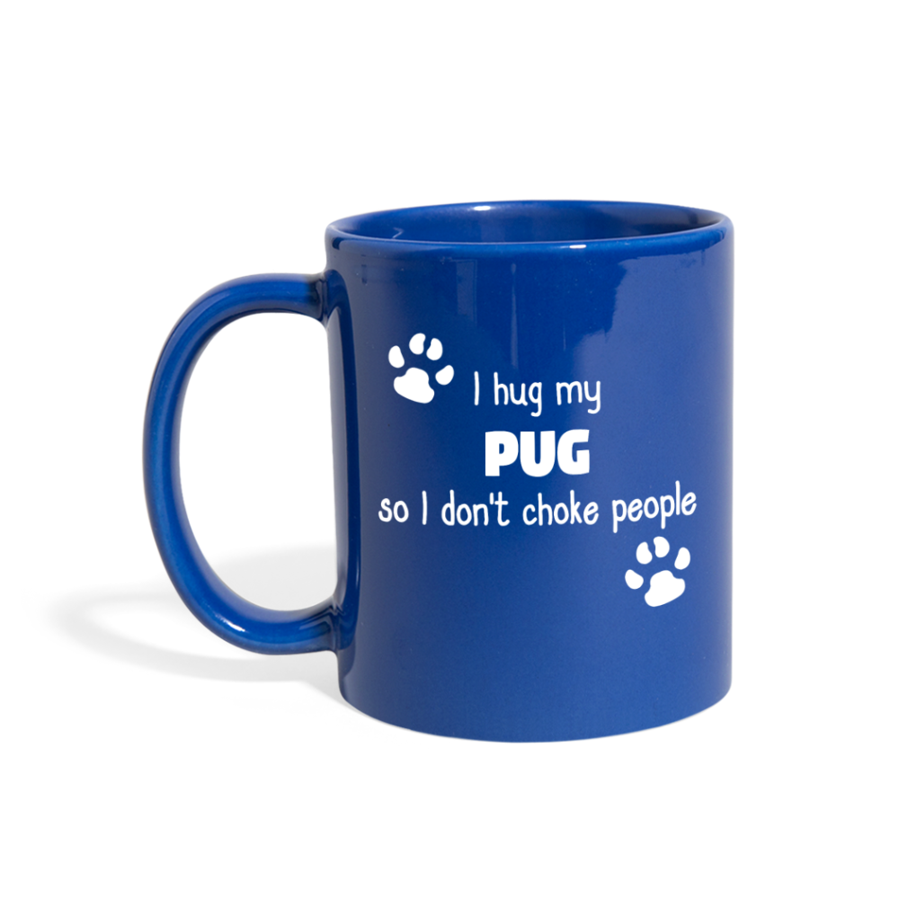 [SPOD] Pug - I Hug My Pug 11 oz Black Coffee Mug - royal blue