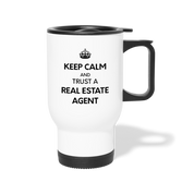 [SPOD] Keep Calm , 14oz Stainless Steel Coffee Mug, Real Estate Gift Personalized mug - white