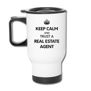 [SPOD] Keep Calm , 14oz Stainless Steel Coffee Mug, Real Estate Gift Personalized mug - white