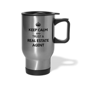 [SPOD] Keep Calm , 14oz Stainless Steel Coffee Mug, Real Estate Gift Personalized mug - silver