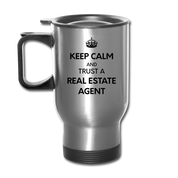 [SPOD] Keep Calm , 14oz Stainless Steel Coffee Mug, Real Estate Gift Personalized mug - silver