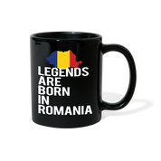 [SPOD] Black mug for people born in Romania, Gift for Coffee or Tea lover, Christmas gift for person born in Romania - black