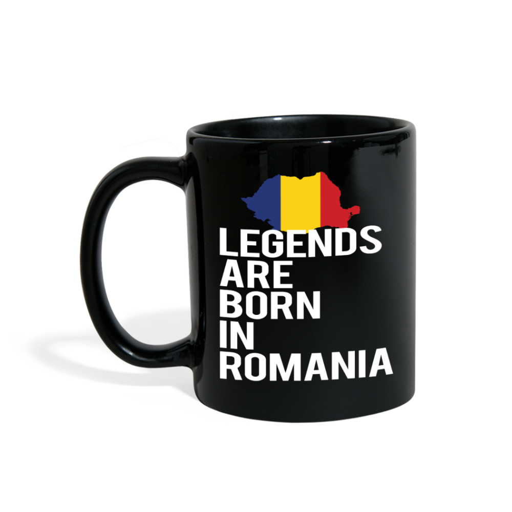 [SPOD] Black mug for people born in Romania, Gift for Coffee or Tea lover, Christmas gift for person born in Romania - black
