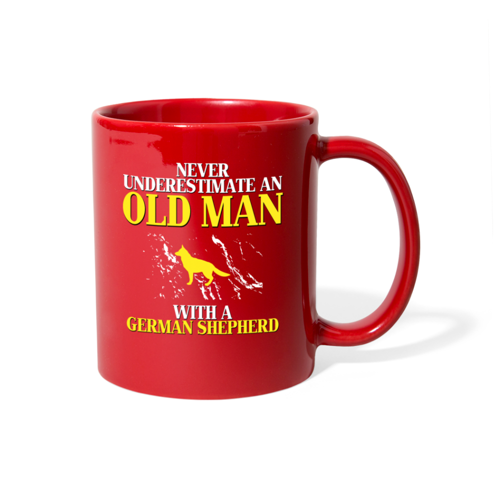 [SPOD]  Grandpa with German shepherd Gift, Papa Gift, Grandpa Gift, Mug for Gramps Mug Papa Present, Dog Lover, Christmas gift, Father's day - red