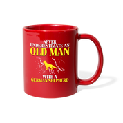 [SPOD]  Grandpa with German shepherd Gift, Papa Gift, Grandpa Gift, Mug for Gramps Mug Papa Present, Dog Lover, Christmas gift, Father's day - red