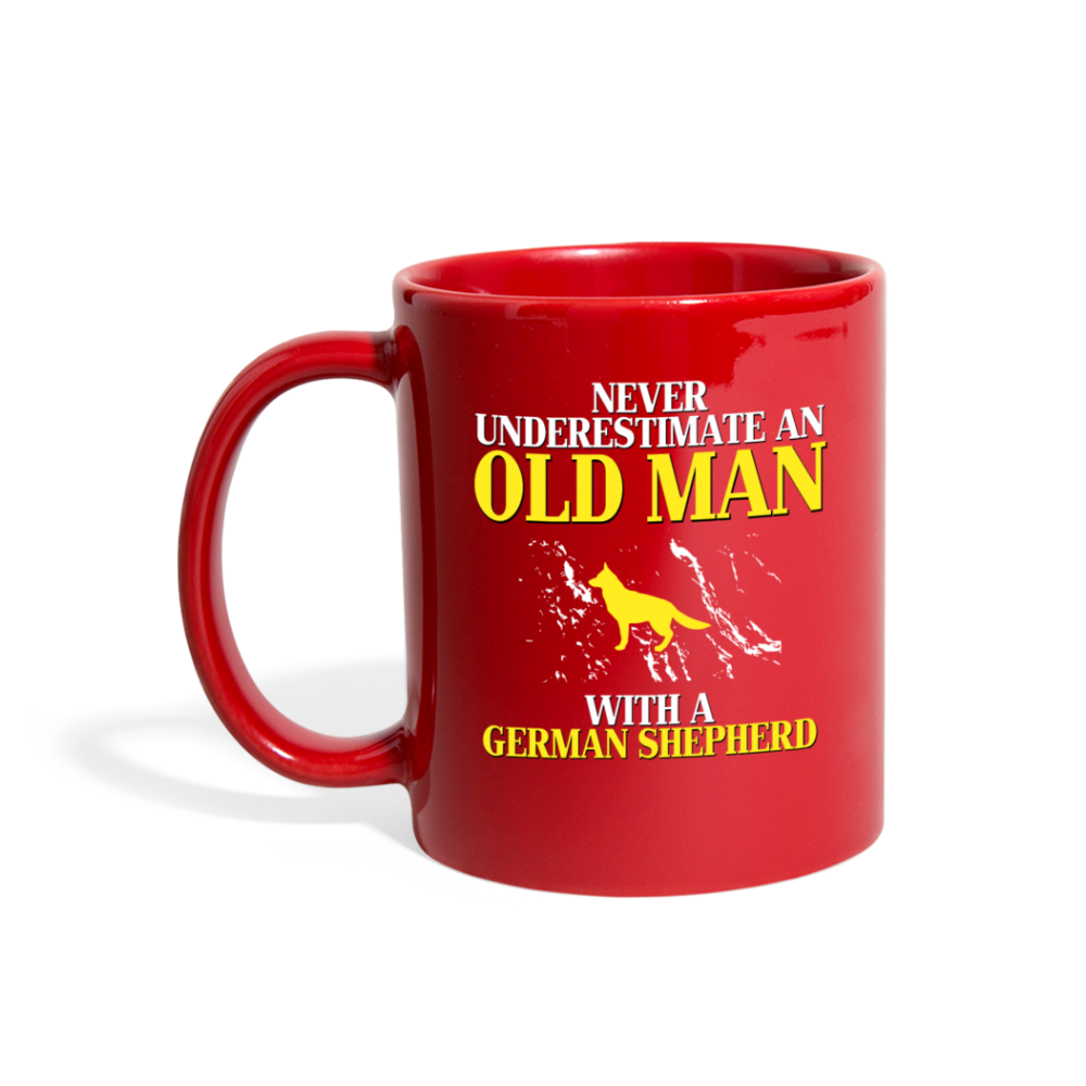 [SPOD]  Grandpa with German shepherd Gift, Papa Gift, Grandpa Gift, Mug for Gramps Mug Papa Present, Dog Lover, Christmas gift, Father's day - red