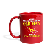 [SPOD]  Grandpa with German shepherd Gift, Papa Gift, Grandpa Gift, Mug for Gramps Mug Papa Present, Dog Lover, Christmas gift, Father's day - red