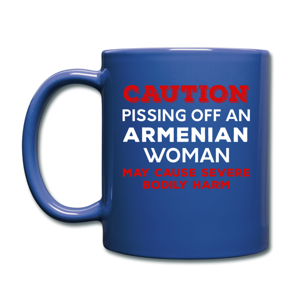 [SPOD]  Caution Pissing Off An Armenian Woman May Cause Severe Bodily Harm Full Color Mug - royal blue
