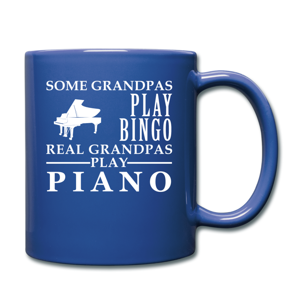 Real grandpas play Piano Full Color Mug - royal blue