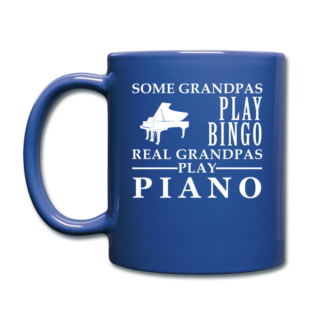 Real grandpas play Piano Full Color Mug - royal blue