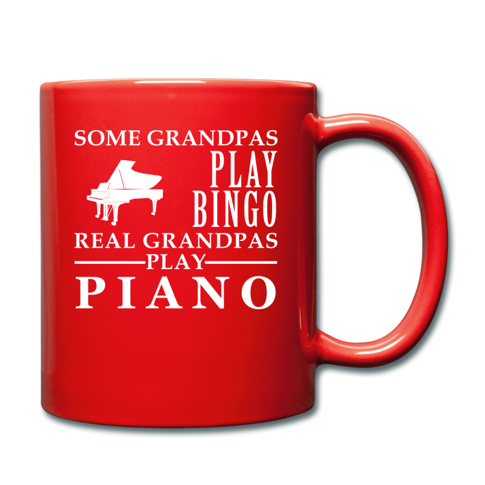 Real grandpas play Piano Full Color Mug - red