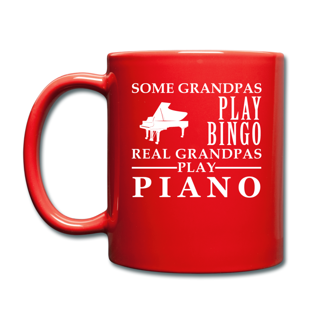 Real grandpas play Piano Full Color Mug - red