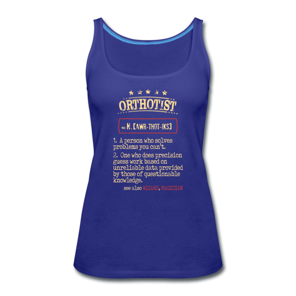 Orthotist Women’s Premium Tank Top - royal blue