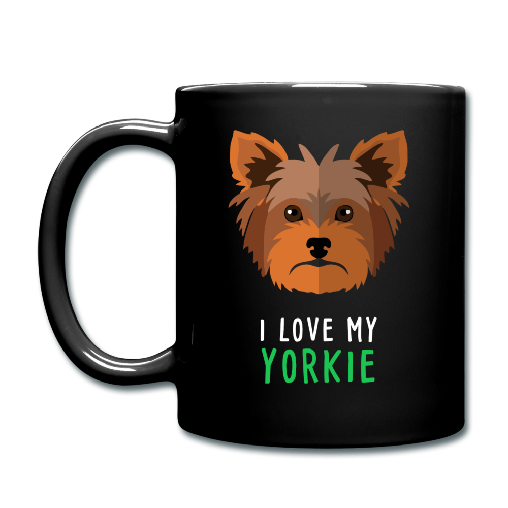 I love my yorkie Full Color Mug - black