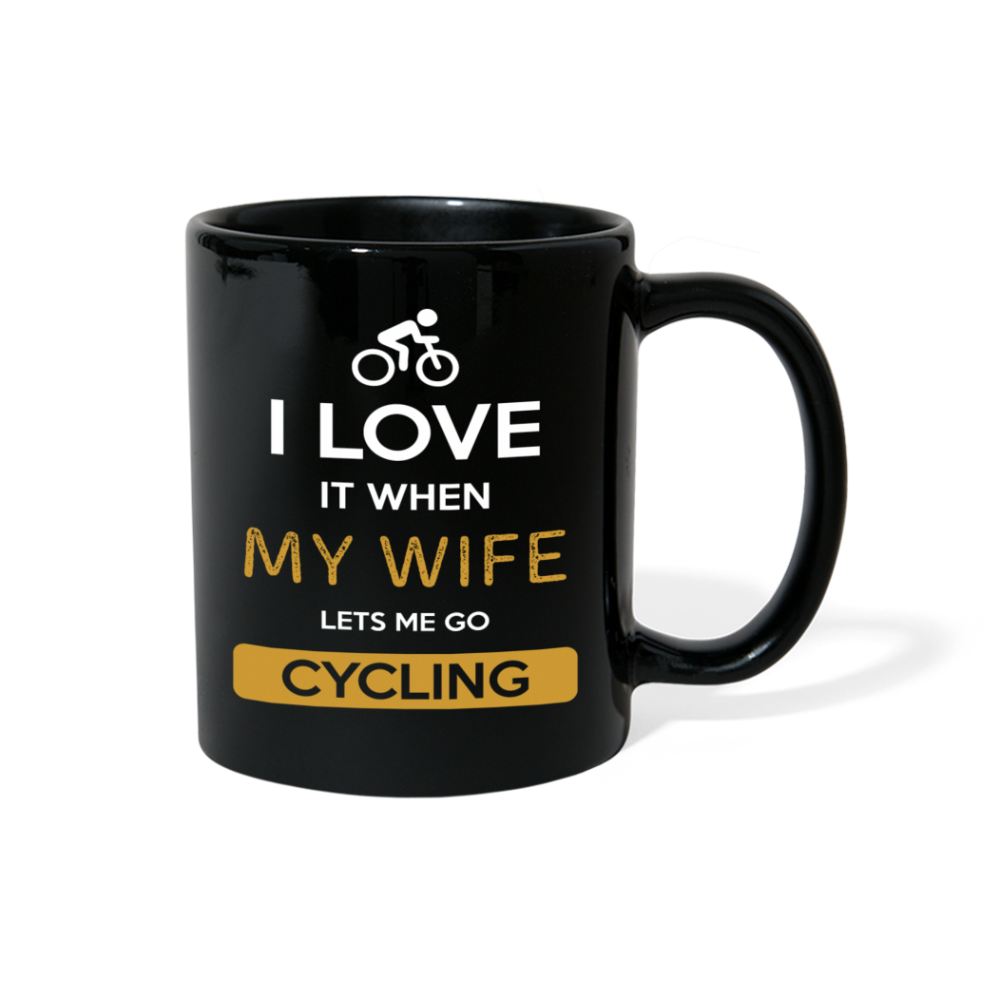 [SPOD]  Cycling I love it when my wife lets me go Cycling Gift, Christmas, Birthday Present for Cycling enthusiast Black Mug - black