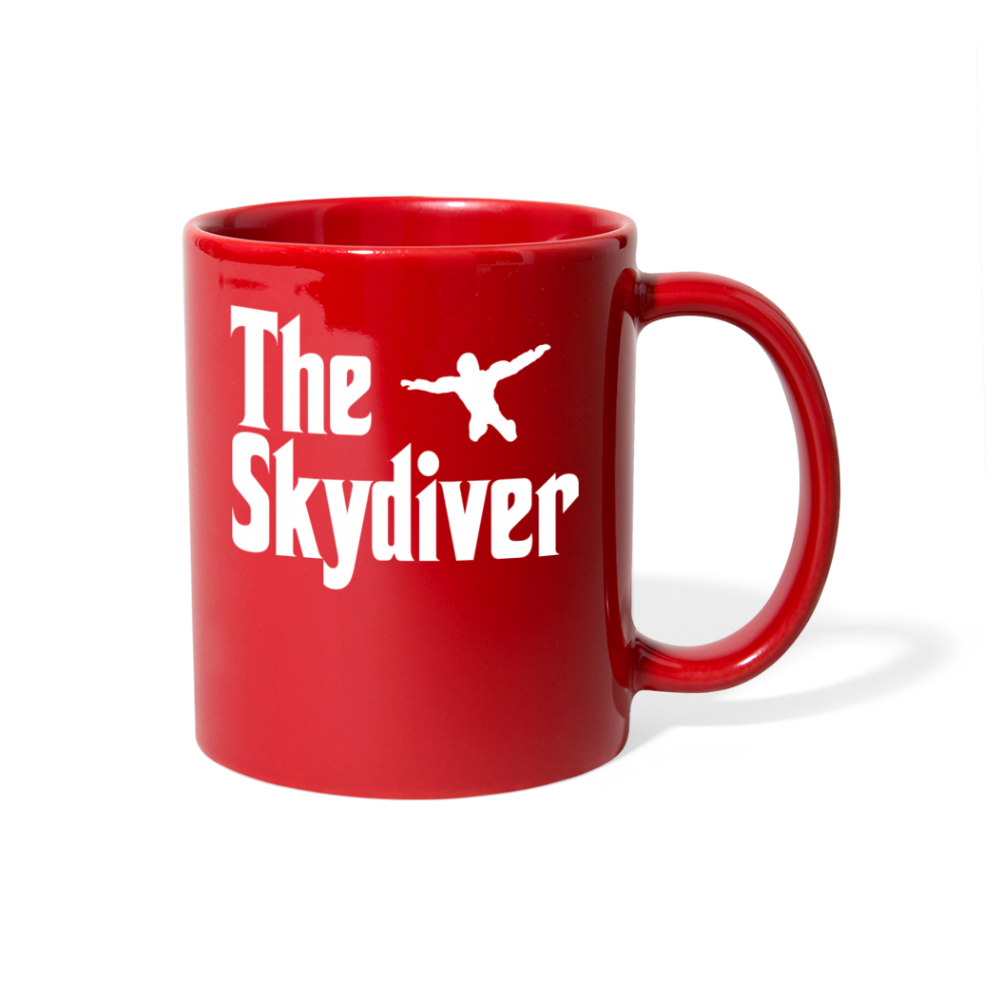 [SPOD] Skydiver, Skydiving, Skydiving Gift - The Skydiver - Black Coffee Mug, Tea Cup for people who love Skydiving - red